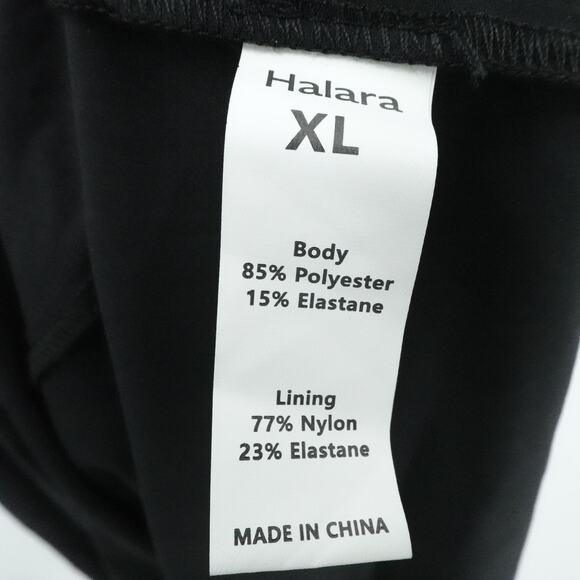 HALARA Dress Size XL Black Breezeful Racerback Hi Lo Midi Pockets Built In Bra - Picture 3 of 12